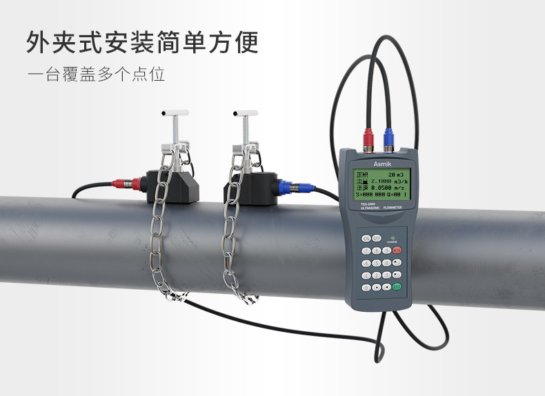 米科MIK-2100H便攜式手持超聲波流量計(jì)安裝簡單